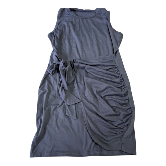 Wrap Tie Waste, Navy, Sleeveless Dress. Size XL. - Picture 7 of 8